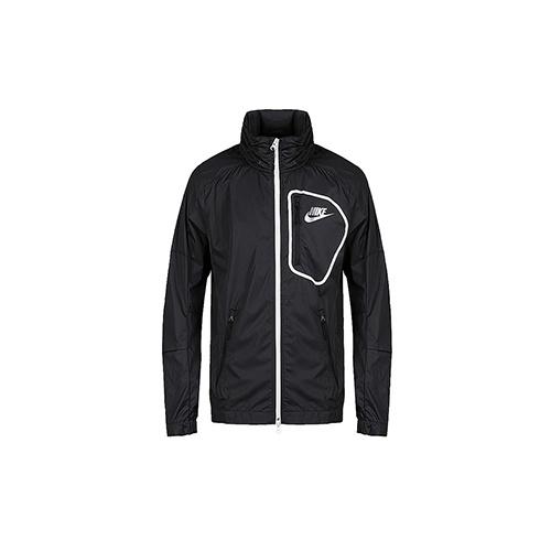 Nike Windproof Stand Collar Sports Jacket Black Men s 885930-010 L