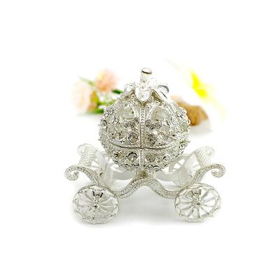 Metal Crafts Decoration Jewelry Box Creative European Alloy Enamel Color Diamond House Decoration Pumpkin Car