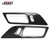 2PCS Carbon Fiber Car Interior Window Side Door Handle Panel Cover Trim For Ford Mustang S650 GT Ecoboost Dark Horse 2024 2025