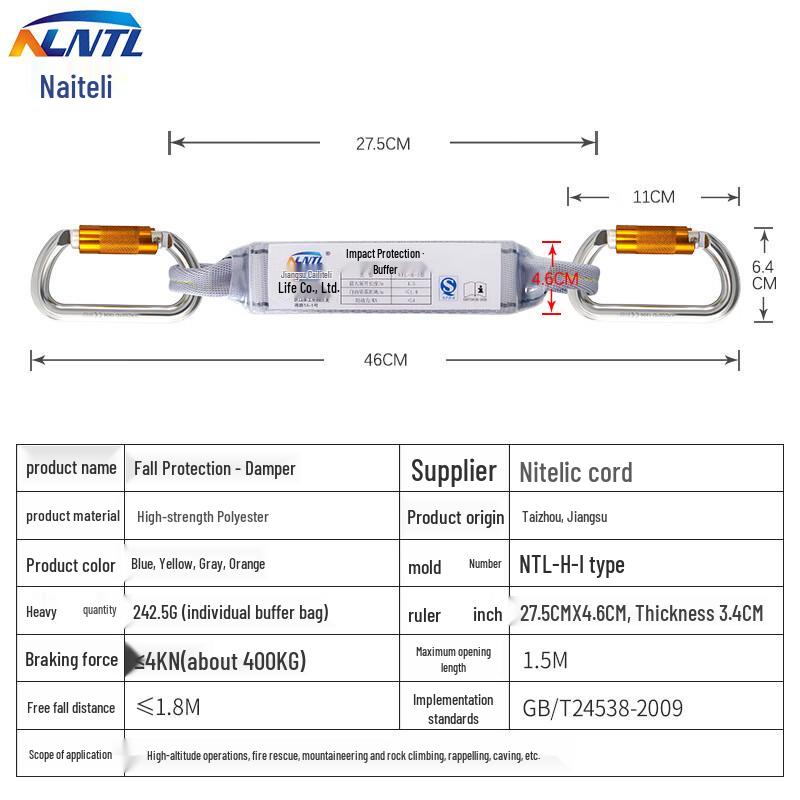 NLNTL Säkerhetslina för hög höjd med energiupptagare