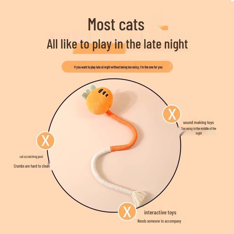 Newcomer Discount: Cat Toy Teaser Wand - Durable, Bite-Resistant Rope for Self-Play & Boredom Relief