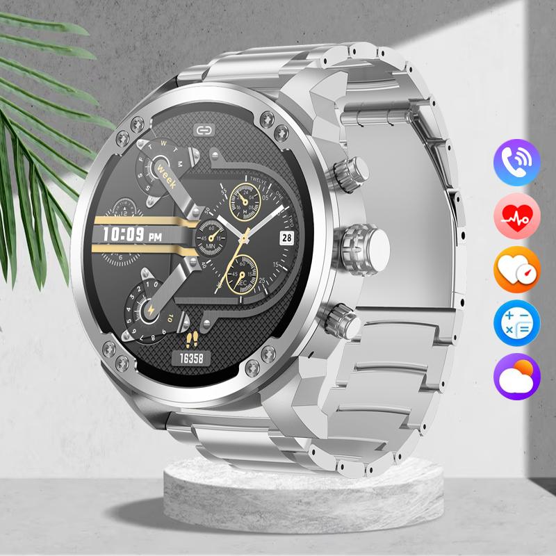 SACOSDING New Waterproof  HD Bluetooch Call Men's Smartwatch  Voice Control - BP/HR/SpO2/Sleep Sports Smartwatch for Android/iOS