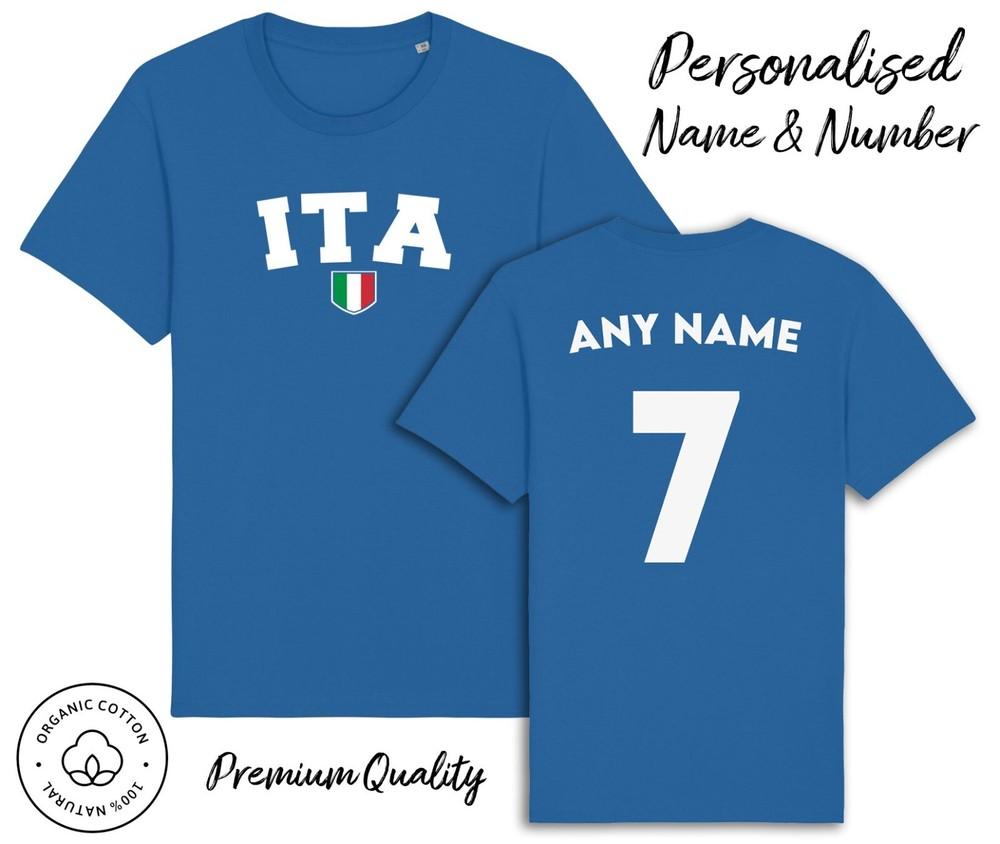 Italia ITA T-Shirt Personalised Name No Adult Kids Baby,Football6 Nations Italy