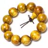 Exquisite Double-Eye Ghost Face Gold Thread Buddhist Bead Bracelet In Premium Wood