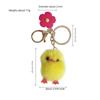 Chick Plush Soft Key Holder With Real Mink Fur Perfect For Car Accessories