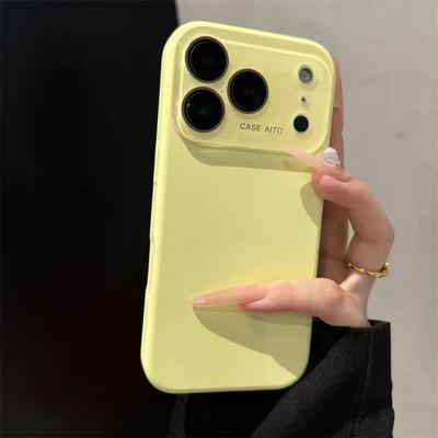Original Liquid Silicone Shockproof Phone Case For iPhone 17 16 15 14 13 Pro Max 17Pro Air Glass Large Window Protection Cover
