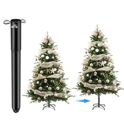 Artificial Christmas Tree Height Extender Metal Tree Base Extension Pole with 3 Fixing Screws Holiday Tree Riser Fits 0.5-1.25 Inch Poles