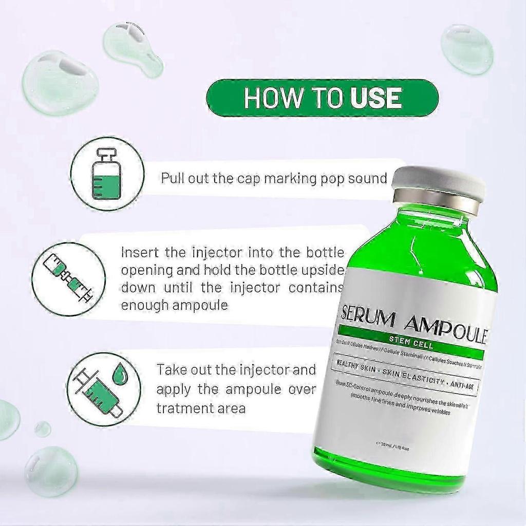 Control Stem Cell Ampoule - Micro Needling Serum Booster for Face and Body to Use with and without Derma Pen Microneedling Skin Care Serum 1.18 fl.oz