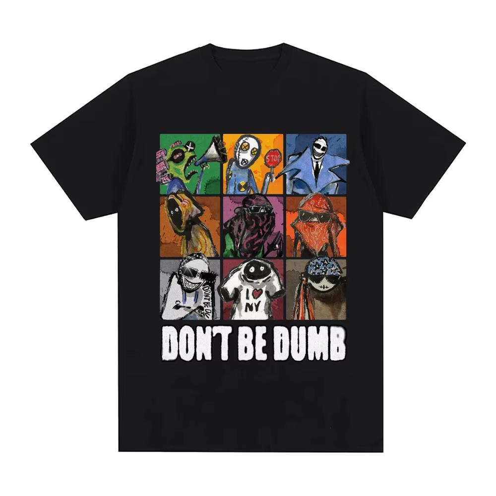 

ASAP Rocky Dont Be Dumb album graphics 100cotton Unisexs shirt Summer Oneck Womens Y2k Hip Hop Short Sleeve Tshirt fan gift M