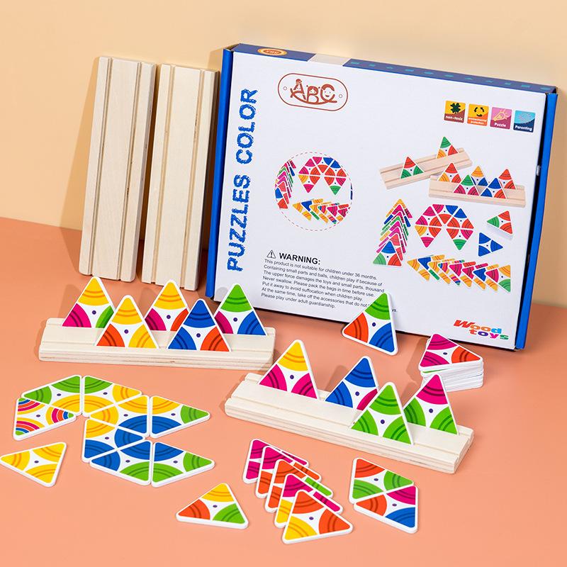 Children s digital color puzzle game, kindergarten puzzle early education logical thinking wooden toy