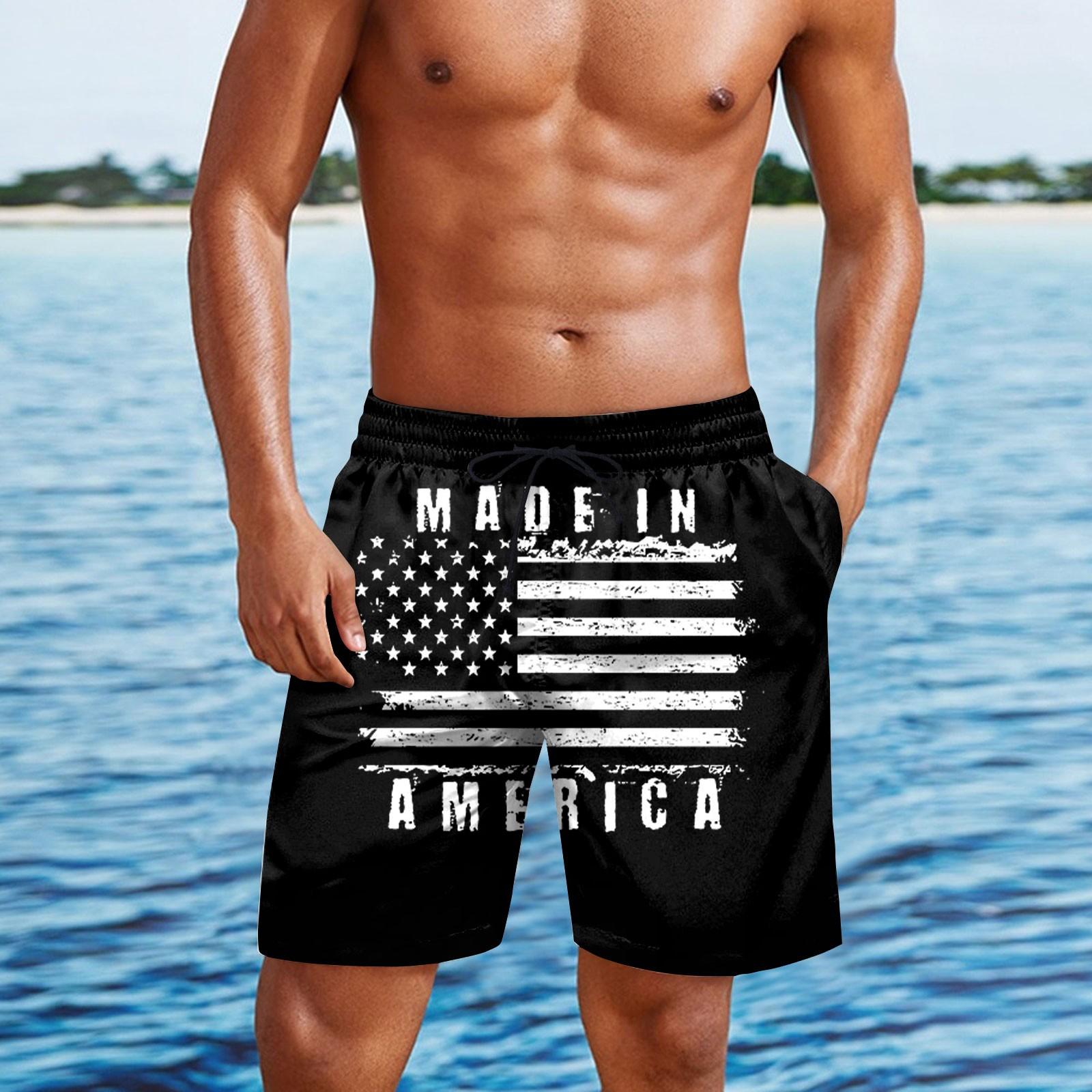 

Мужские повседневные модные шорты с принтом в честь Дня независимости, мужские свободные дышащие шорты с принтом XL белый