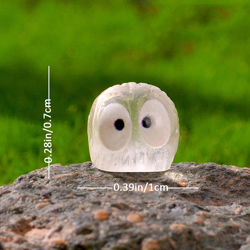 10Pcs Mini Cute Luminous Owls Micro Landscape Figurines Ornaments Resin Owls Series Creative Home Bonsai Decor Car Ornament