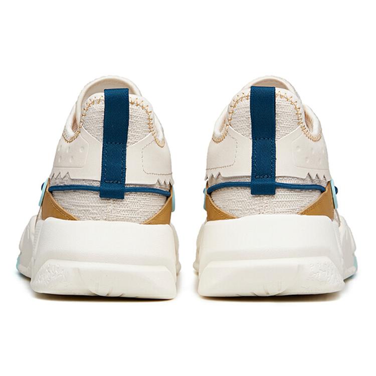 Anta Life Collection Reject Mediocrity Slip Resistant Cushioning Low Top Skateboard Shoes Men's White Brown 112138084-4