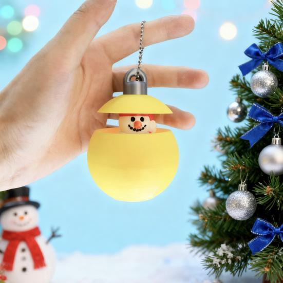 Yousheng Christmas Ball Ornament Shatterproof Reusable Holiday Xmas Tree Hanging Santa Claus Reindeer Snowman Ball Decoration Holiday Party Pendant