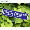 2D Flat, 1pc 1pcs Vintage Bierhalle Boulevard Sign - Beer Hall Wall Decor Suitable for Garage, Bar, for Man Cave, Home, Retro Sign with Worn Edges, Ho