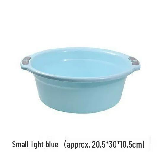 

Double-Eared Plastic Basin: Multi-purpose Washbasin for Foot Soaking, Laundry, and Vegetables, with Custom Logo Option. Small