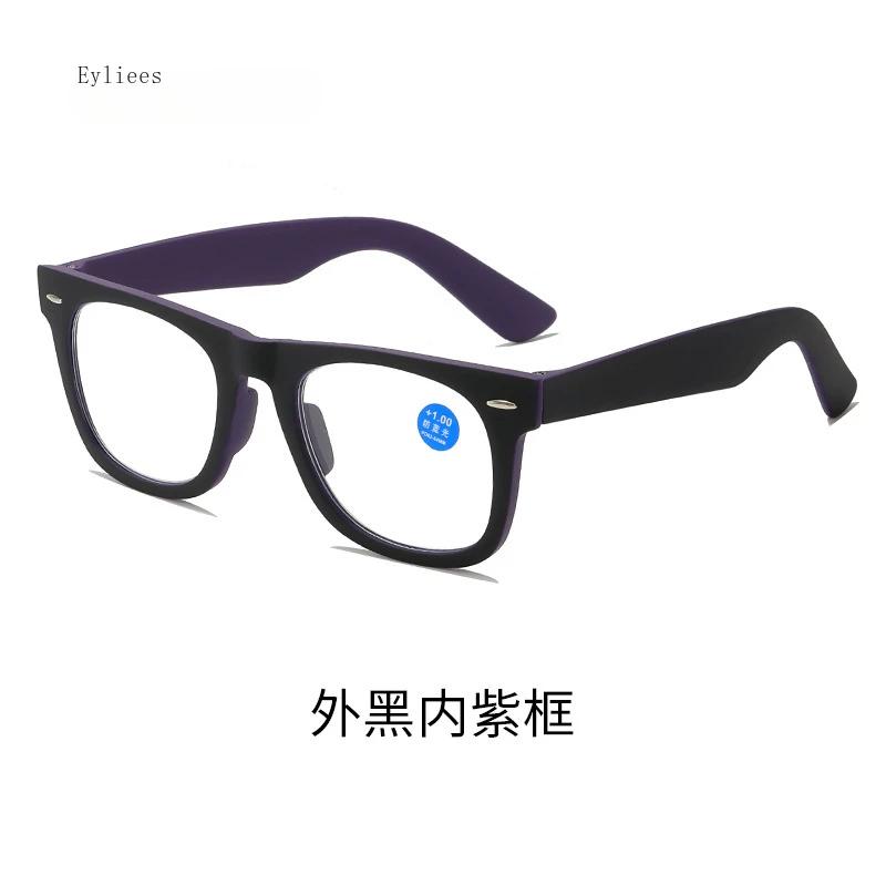 

Унисекс Модные мультифокальные очки для чтения Высокой четкости Защита от синего света Очки Квадратная прогрессивная оправа для пресбиопии 0 +4.0 4