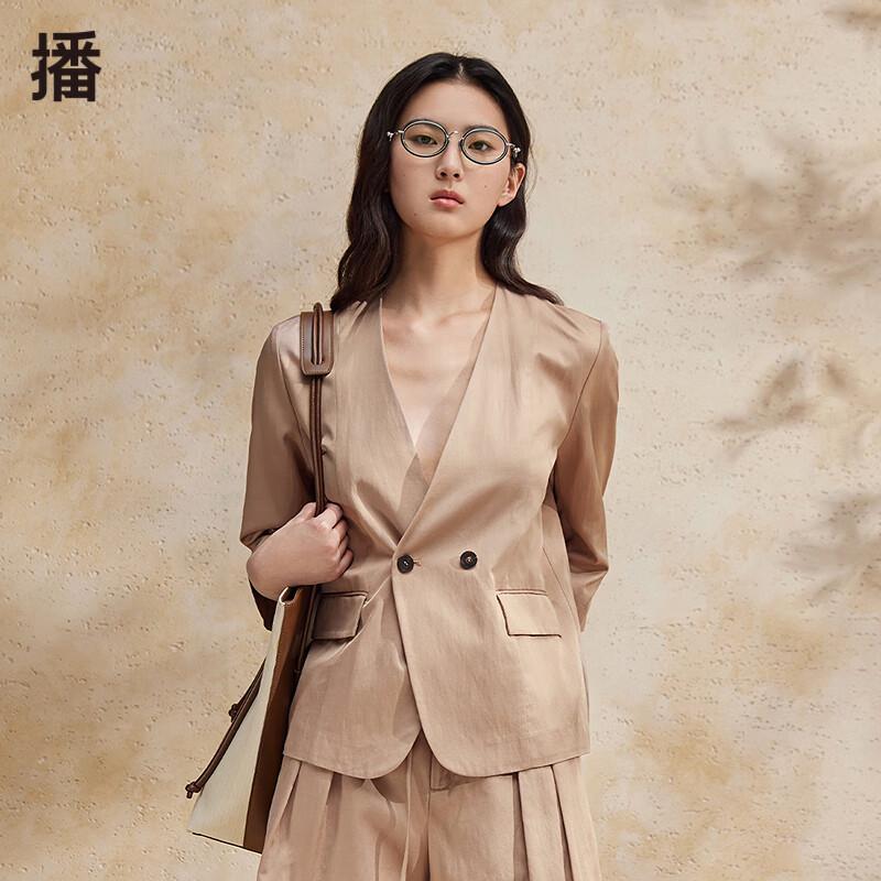 

Women s Elegant V-neck 3/4 Sleeve Summer Blazer L