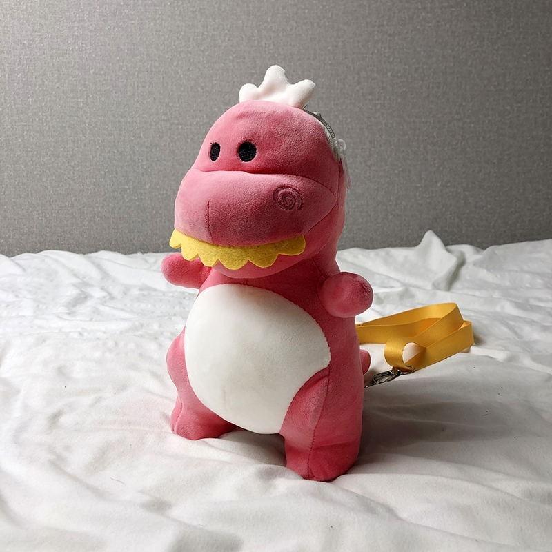 

Adorable Green Dinosaur Plush Crossbody Bag Cute Contemporary Style For Girls Rose Seasonal