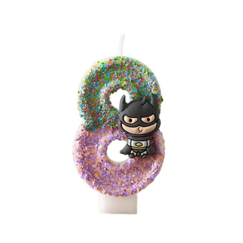 Shein Batman Number Candles 0-9: Kid's Birthday Cake Party Decorations.