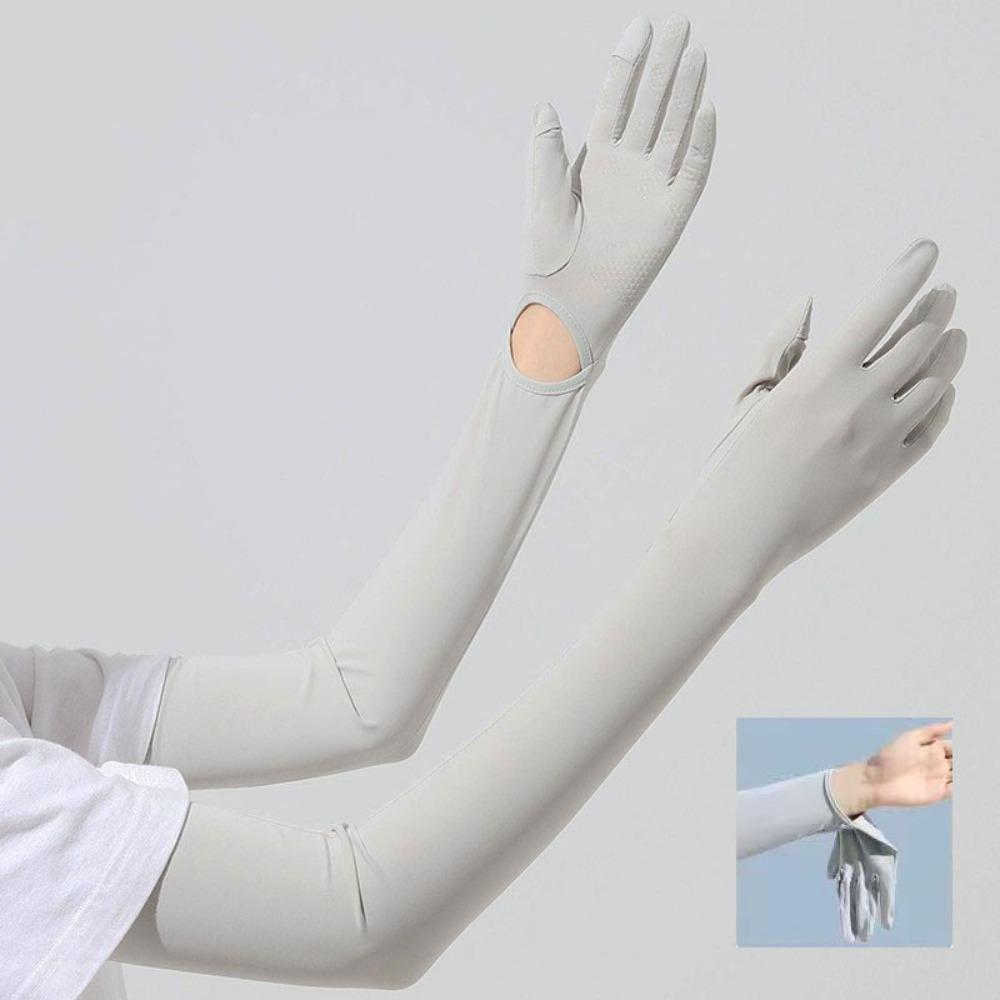 Ice Silk Summer Gloves Anti UV Shield UV Resistant Gloves Sun Protection Gloves  Summer Outdoor