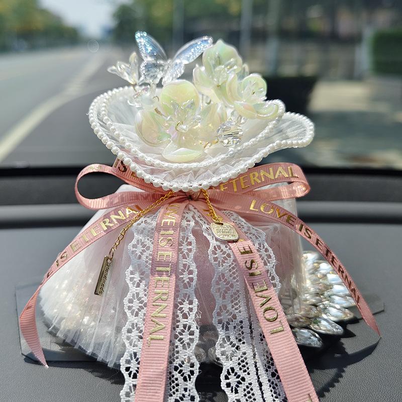Creative Exquisite Flower Car Aromatherapy Bamboo Charcoal Deodorant Ornament For Center Console