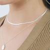NUOY (925 Silver) Simple Silver Snake Necklace