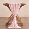 72cm X 305cm Chiffon Table Runner Easter Spring Boho Rustic Wedding Runner Sheer Bridal Shower Decorations