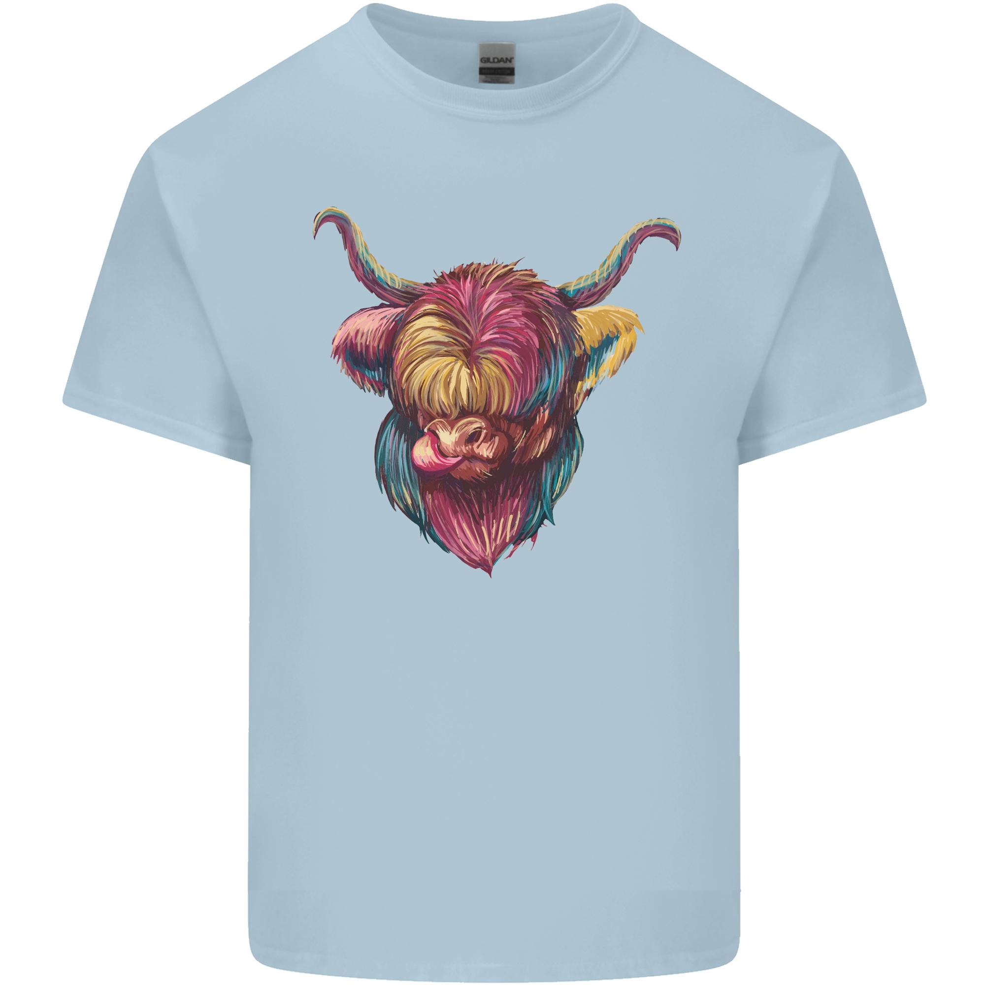 Colourful Highland Cow Unisexs Light Cotton TShirt S