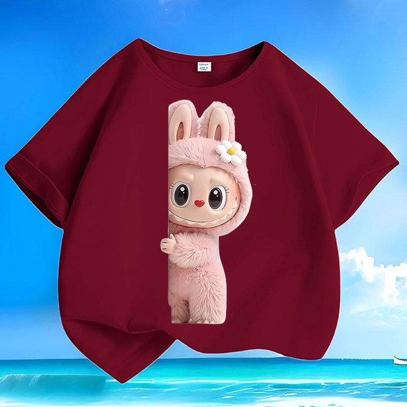 

Children s Fashionable Pure Cotton Top, Summer Casual Short-sleeved Top for Boys and Girls 160