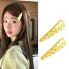 Charm spring color dot-shaped hair clips cream color triangle-patterned hair clips Girl's series hair clips sophisticated pointy bangs