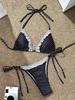 Pure Desire Polka Dot Bikini with Lace Skirt - Small Chest Support Resort Swimsuit for Women