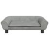 VidaXL Canapé pour enfants gris clair 70x45x26 cm velours, mini canapé, mini canapé-chaise, mini canapé pour enfants, canapé 3196401