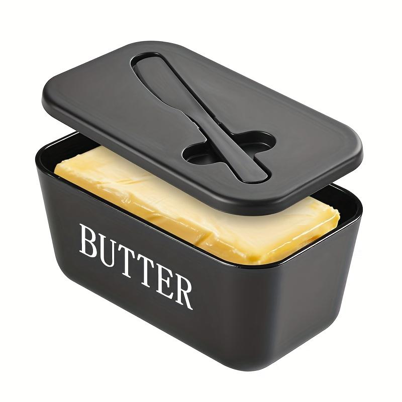 1pc New Butter Container Box with Knife Simple Restaurant Sealed Storage Box Cheese Box Butter Slicer Butter Dish Home Tableware