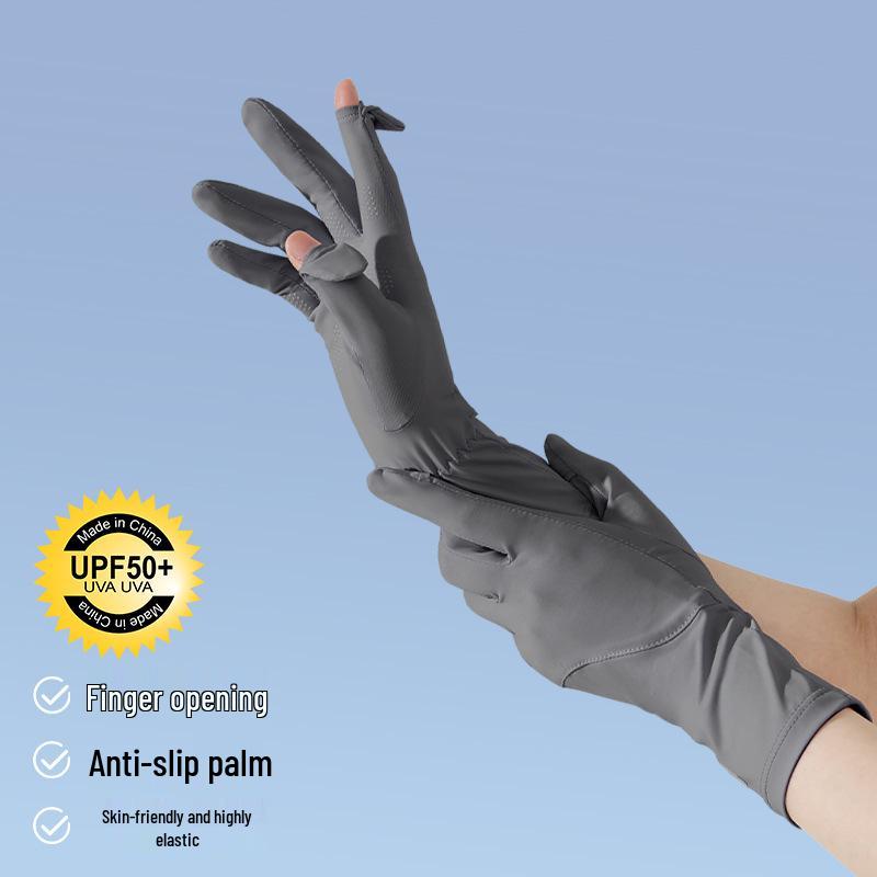 Ice Silk Cycling Gloves - UV Protective, Touchscreen, Sun Protection for Spring and Summer