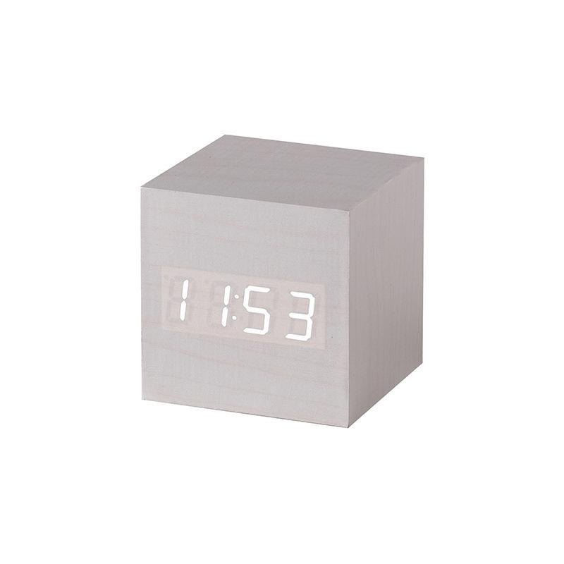 Creative Wooden Alarm Clock Simple Retro Clock Silent Luminous Student Bedside Multifunction Nordic Station Clock Electronic Clock