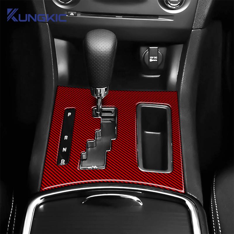 Real Soft Carbon Fiber For Chrysler 300 300C 2011 2012 2013 2014 LHD RHD Car Central Control Gear Panel Sticker Accessories