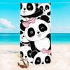 Suige Home Übergroßes Strandtuch mit Panda-Print und Aufbewahrungstasche, Schnelltrocknend, Ultra-Weich für Poolreisen