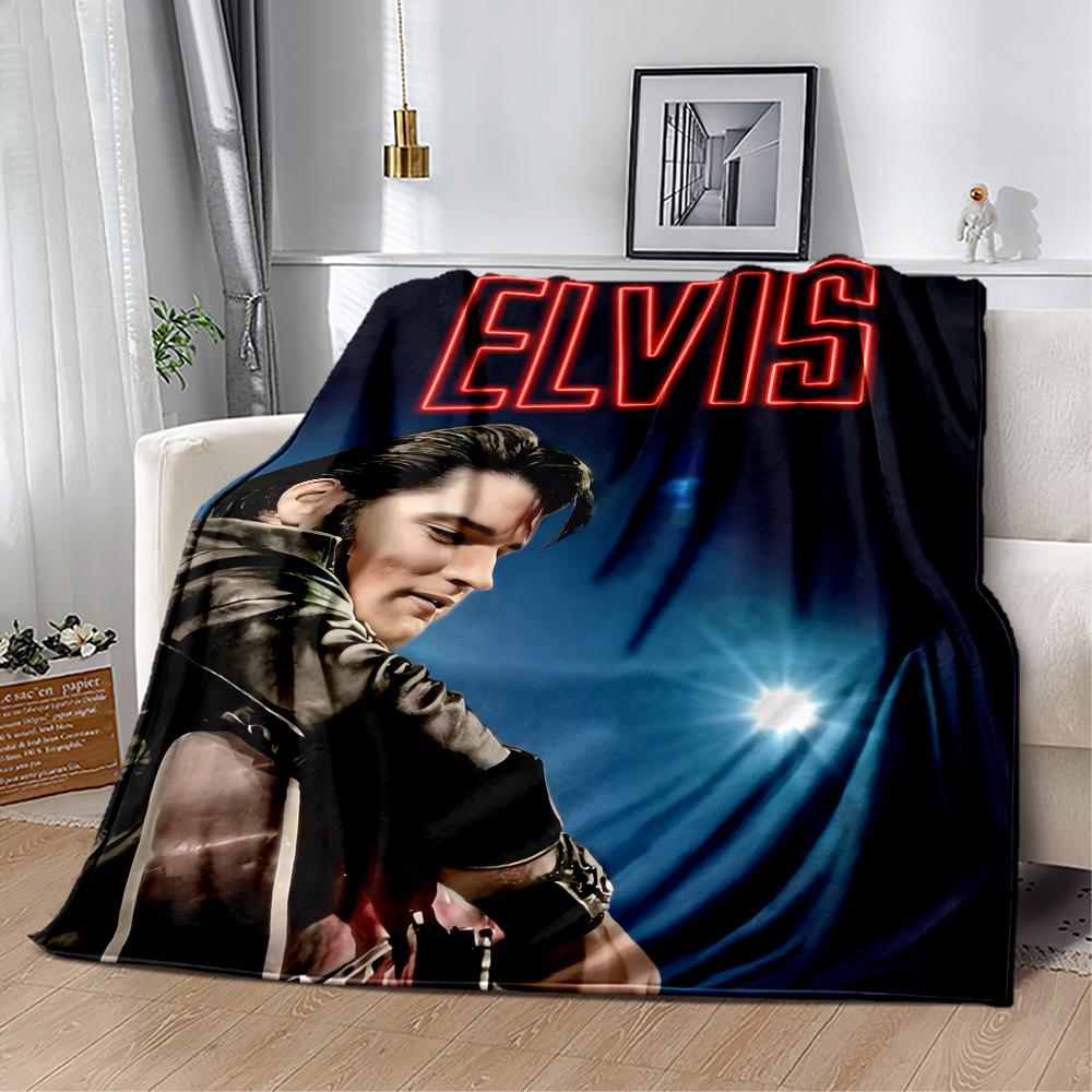 Elvis Presley: Rock 'n' Roll König Decke Bequem Geeignet für Bettwäsche Stuhl Bett Vier Jahreszeiten Universell Digitaldruck