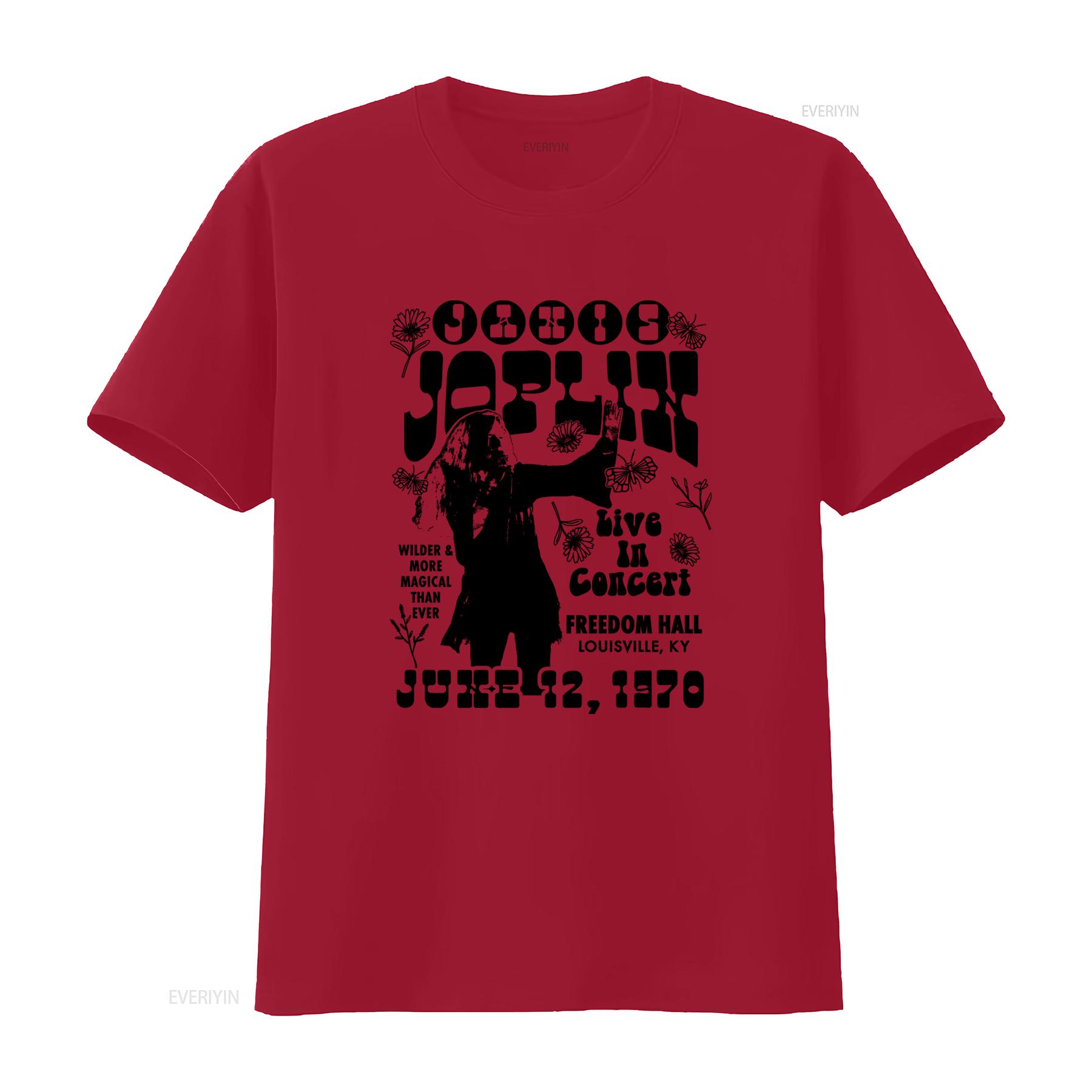 Janis Joplin Live in Concert 1970 Freedom Hall Louisville KY T Shirt S 5XL Wilder More Magical Than Ever Design vintage Washed S