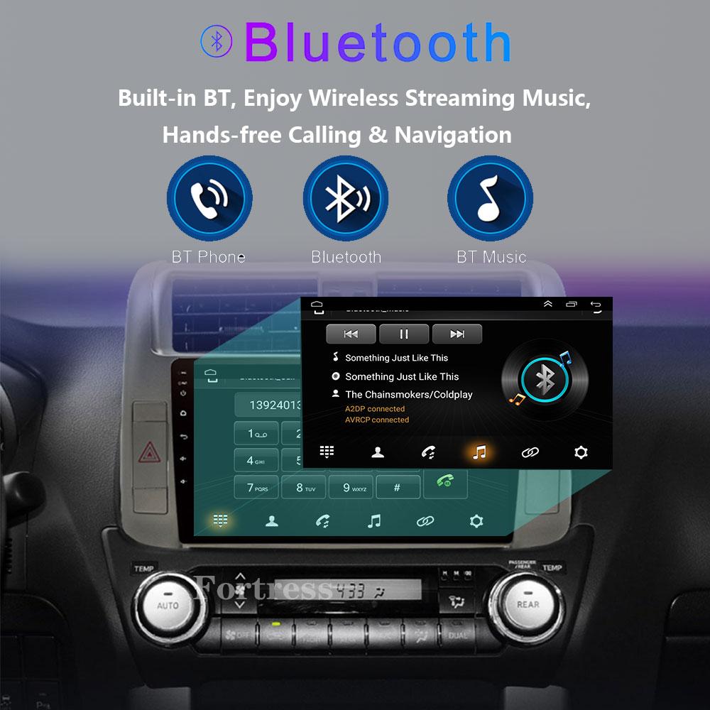 For Toyota Land Cruiser Prado 150 2009 - 2013 Car Radio Android 13 Video Multimedia Player GPS Navigation WIFI 4G LET Head Unit