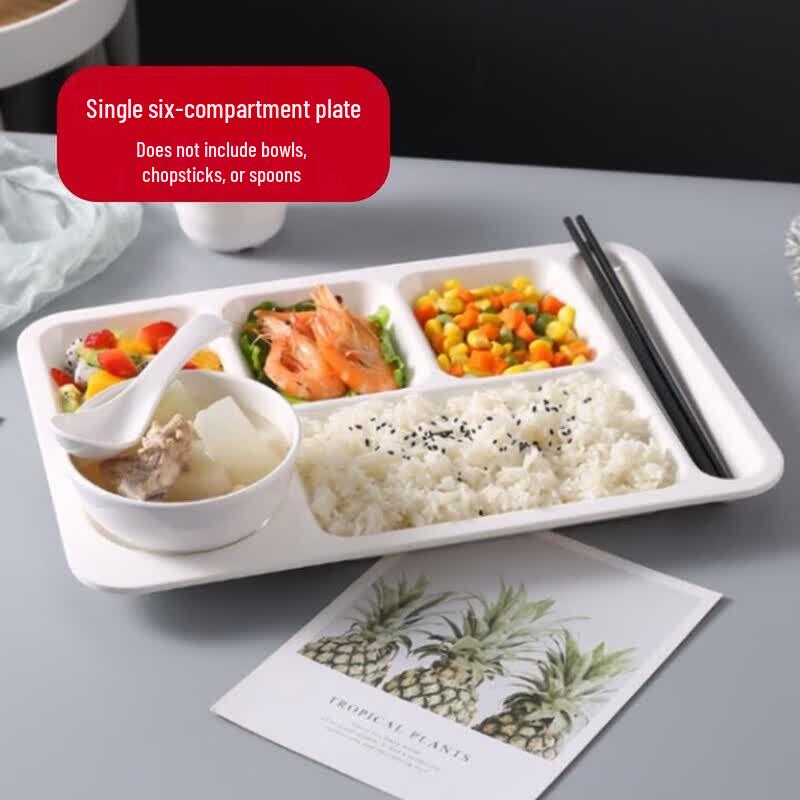 ZLIII Melamine 6-Compartment Square Serving Plate