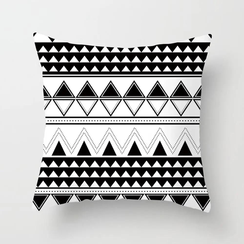 xcmNew Fashion Decorative Pillowcase BlackWhite Geometric Throw Cover Pillow Case Cushion For Living Room Square Home Decor