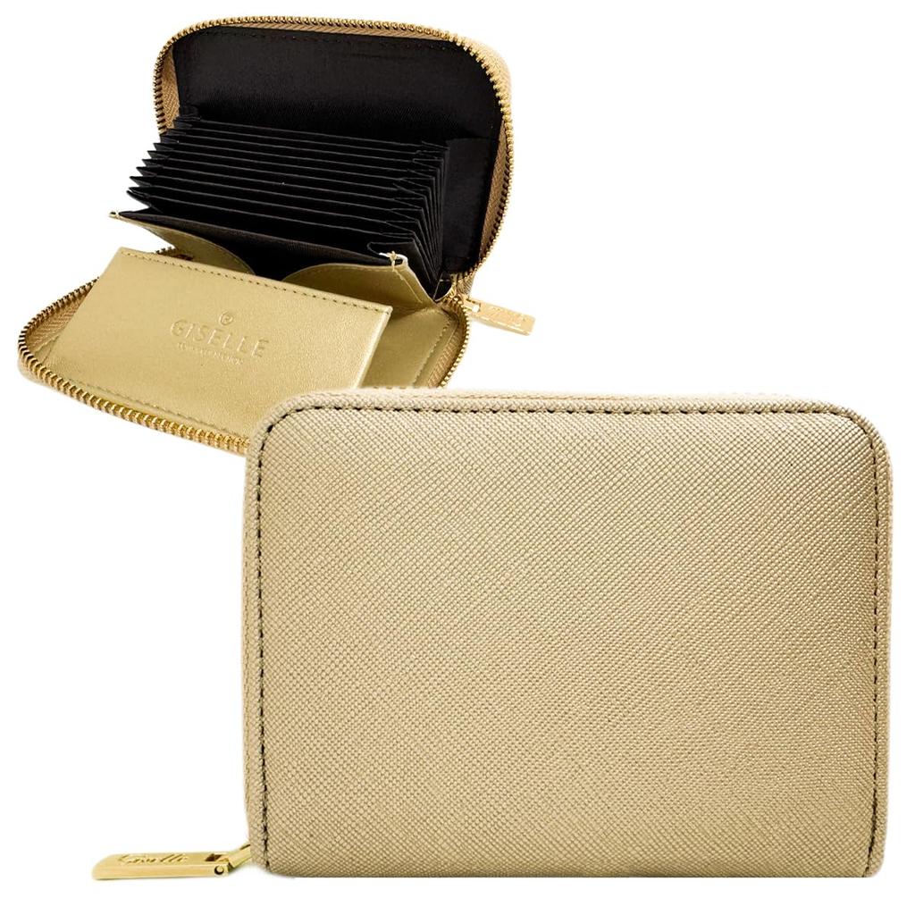 Gisele Mini Wallet, Card Case, Bill Holder, Large Capacity, Accordion-Style, Anti-Skimming, Card Slots, Coin Purse, for Men and Women, Available in