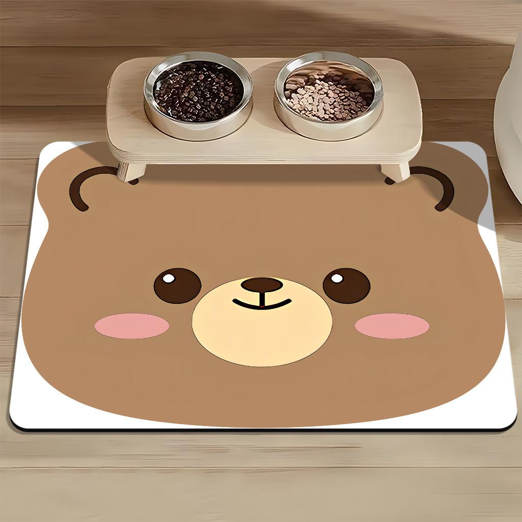 Haustier Platzset Katzenplatzset Hundeplatzset Katzennapfmatte Waschbar Saugfähig Rutschfest Geruchlos und Leicht zu Reinigen