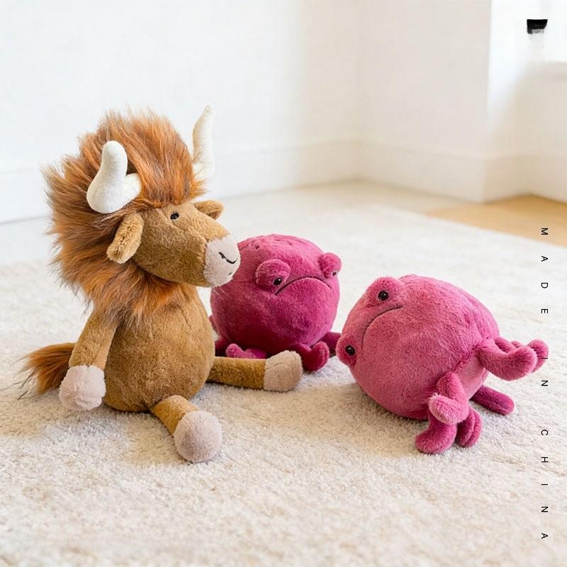 Raymond Bull Plush Toy With Pp Cotton Stuffing For Kids And Collectors