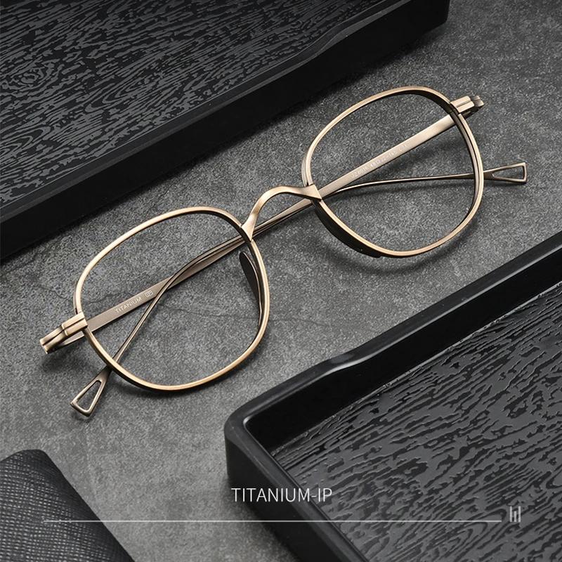 Japan Style Retro Design Glasses Pure Titanium Handmade Luxury Brand Replica Women Men Frame Photochromic Eyeglasses