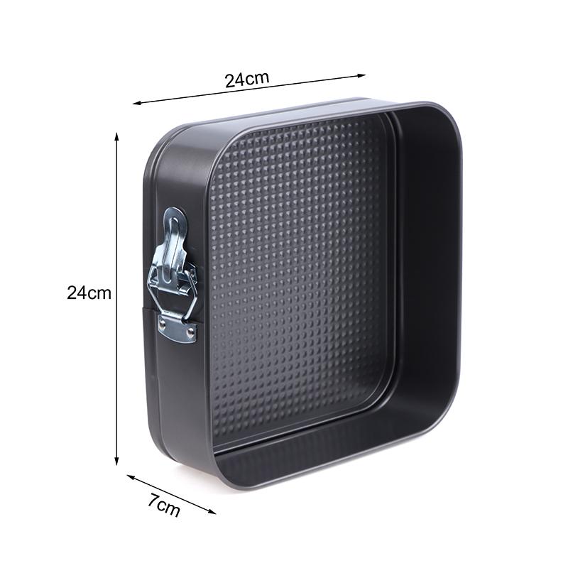 1Pc Carbon Steel Baking Mould With Buckle Square Cake Baking Pan With Removable Bottom Non-Stick Cake Mould Chiffon Cake