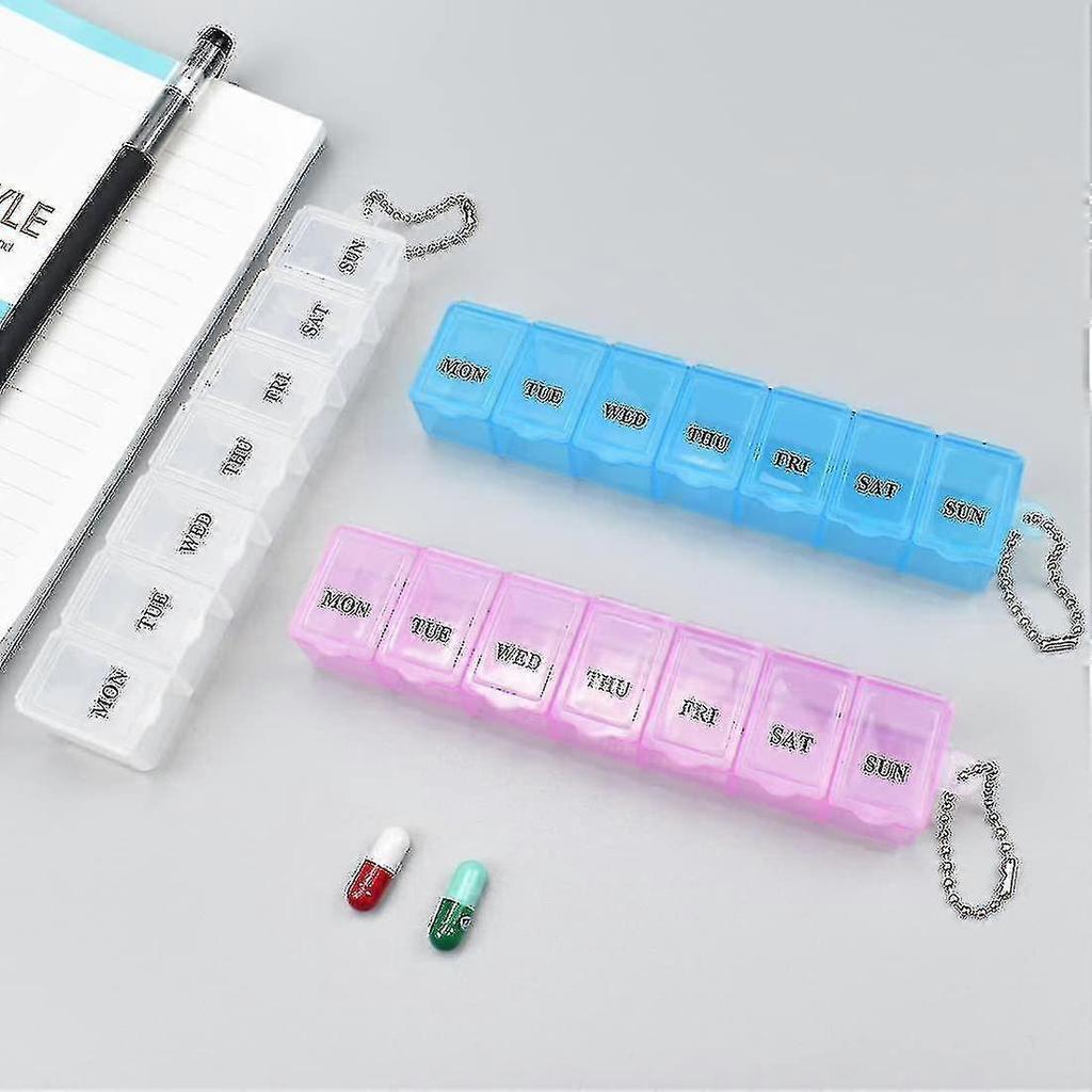 3 Pcs Pill Box Iser 7 A Day Pill Dispenser Stora C