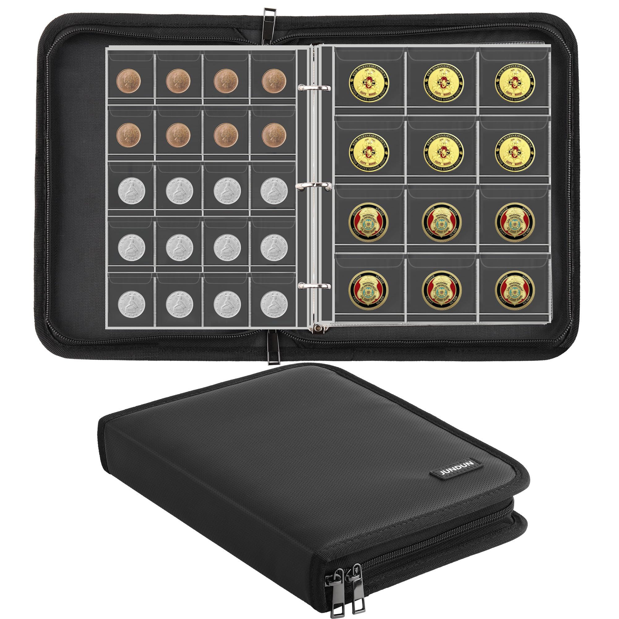 

Collector s Coin Collection Book, 260 Pocket Fireproof Coin Collection Holder Album, Coin Album, Coin Collection Case, Storage Box, for 20/25/27/30/38